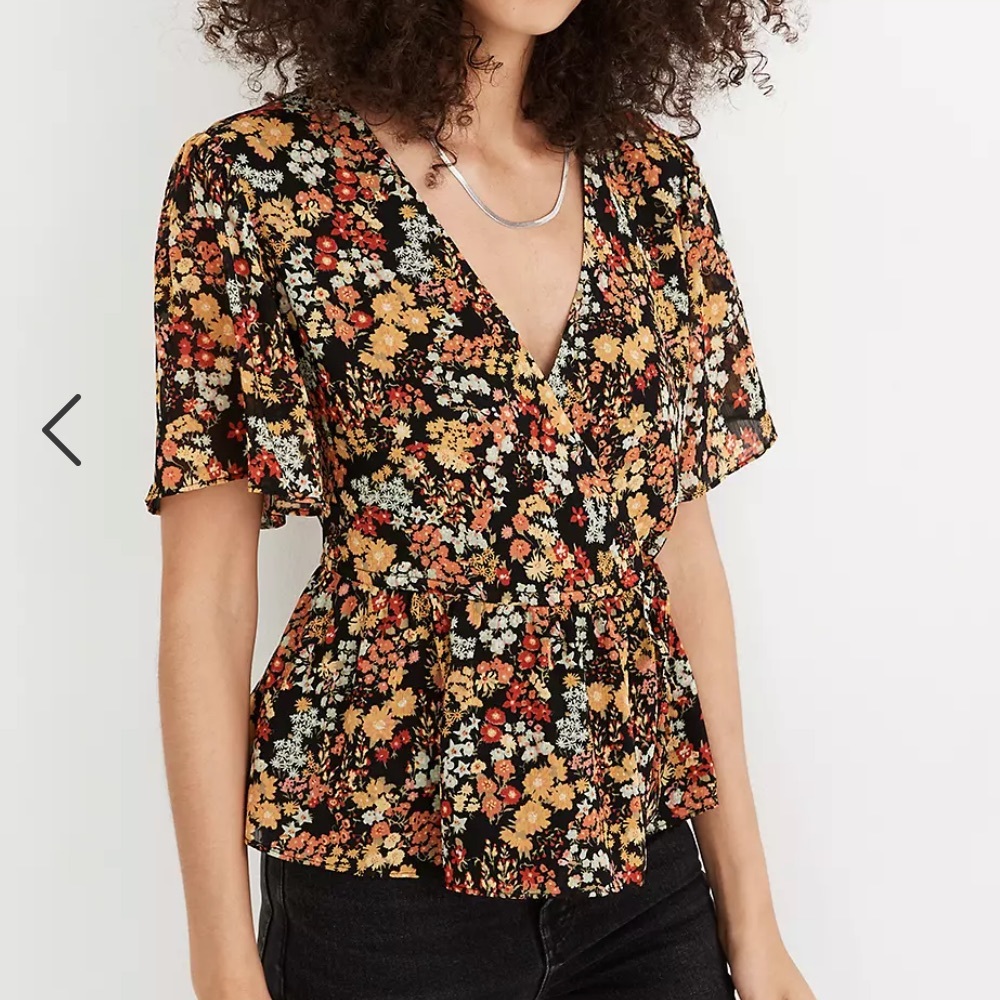 Madewell Floral Wrap Top